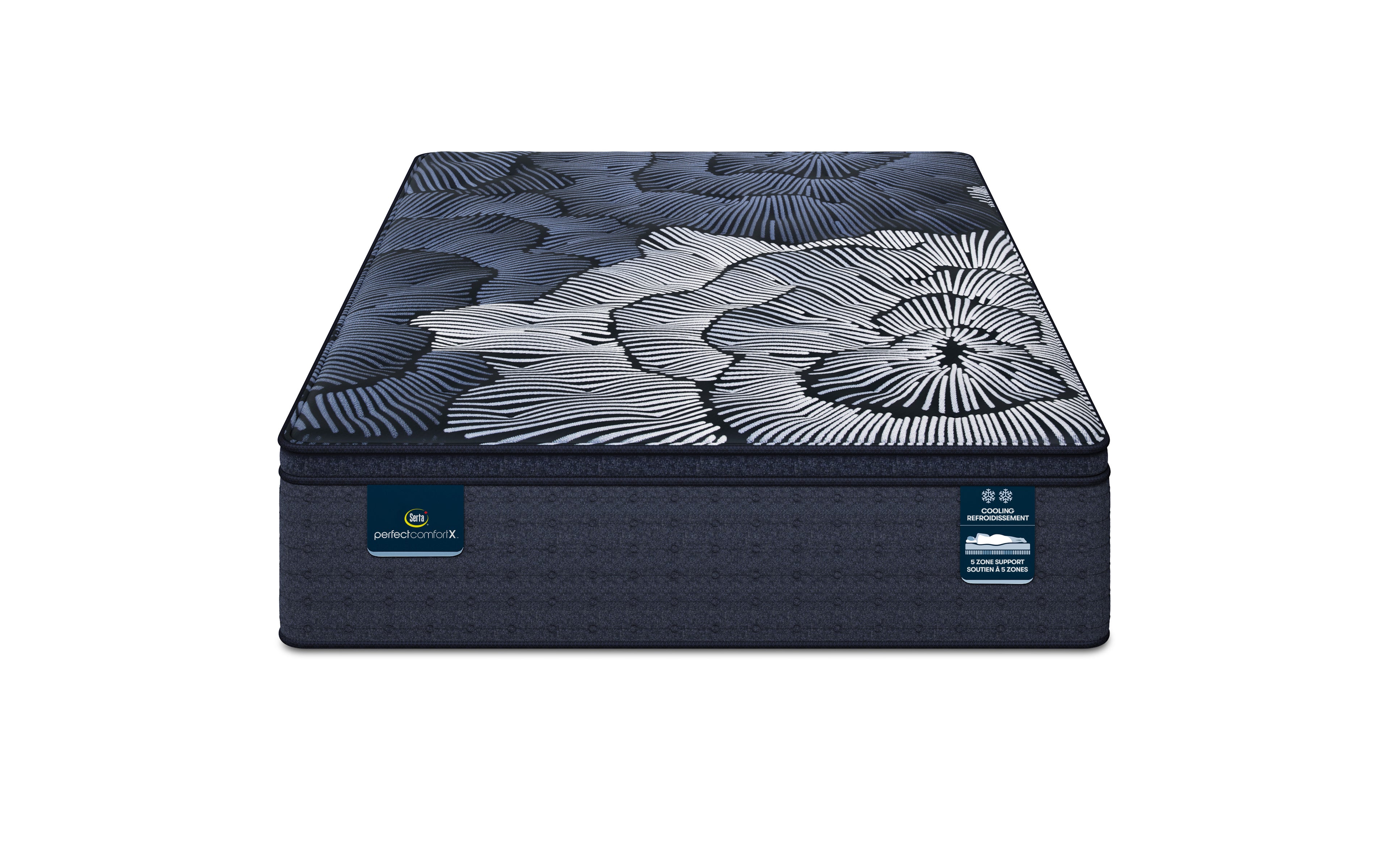 Matelas Serta Hybride mousse mémoire graphite de 15 po - Moelleux