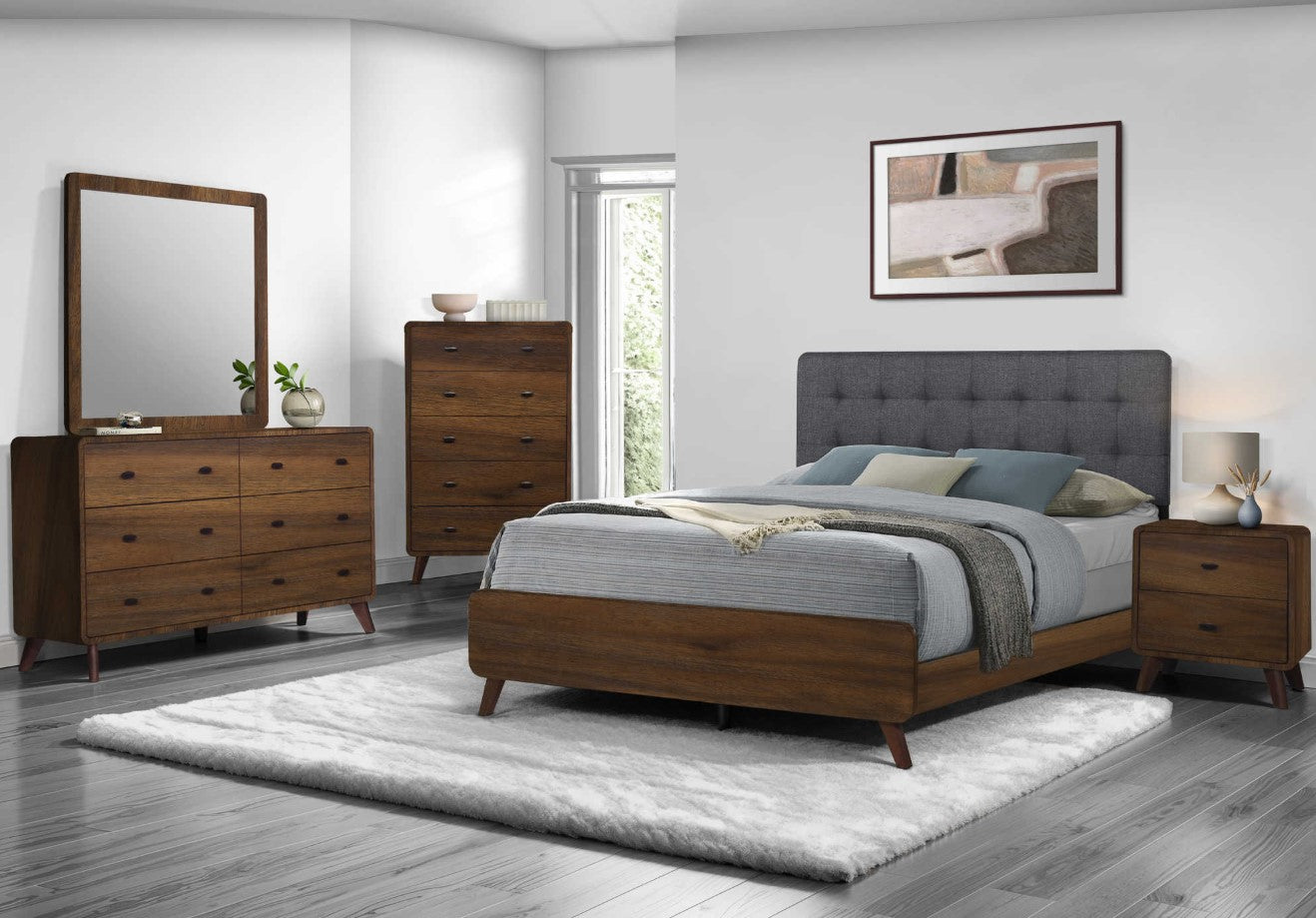 Mirroir contour bois Noyer - Delson