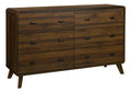 Commode 6 tirroirs bois Noyer - Delson