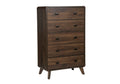 Commode 5 tirroirs bois Noyer - Delson