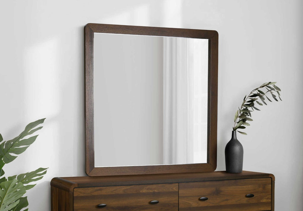 Mirroir contour bois Noyer - Delson