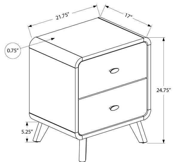 Table de chevet bois Noyer - Delson