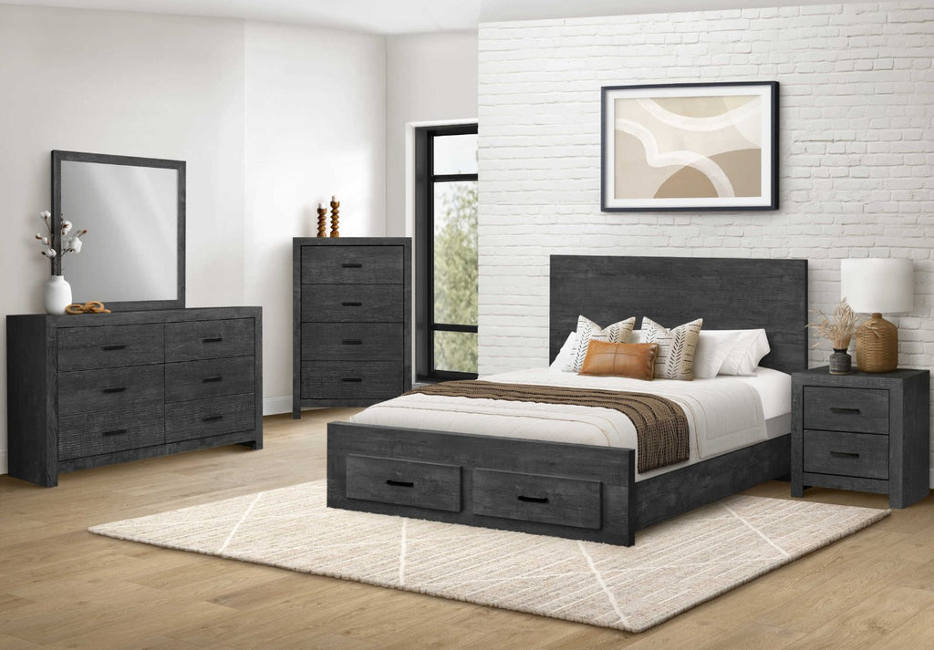 Mirroir contour Gris - Charbon