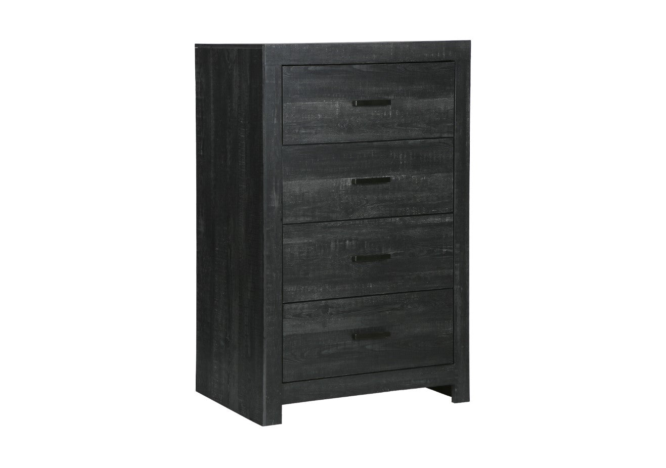Commode 5 tirroirs bois Gris - Charbon