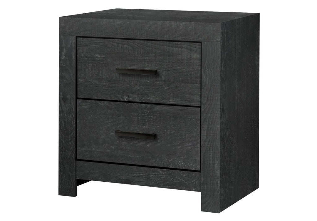 Table de chevet bois Gris - Charbon