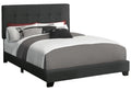Lit tissu bouclé gris graphite - Chateauguay