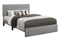 Lit Tissu gris avec Rangement - Mercier