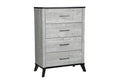 Commode bois 4 tirroirs gris 2 tons - Chambly