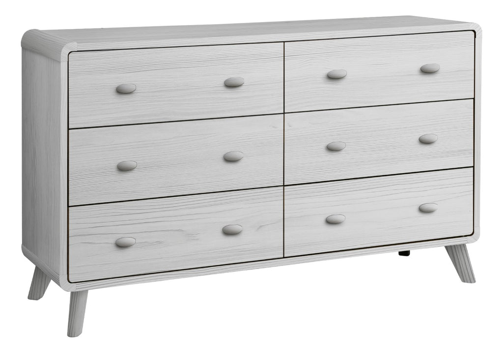 Commode 6 tirroirs en bois beige - Sablon