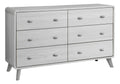 Commode 6 tirroirs en bois beige - Sablon