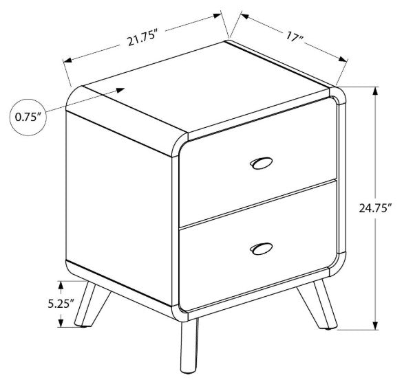 Table de chevet bois beige - Sablon