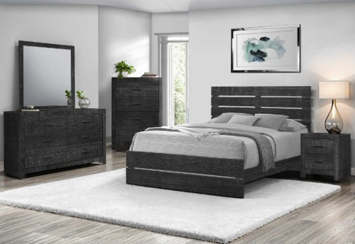 Base de lit bois graphite - Rockland