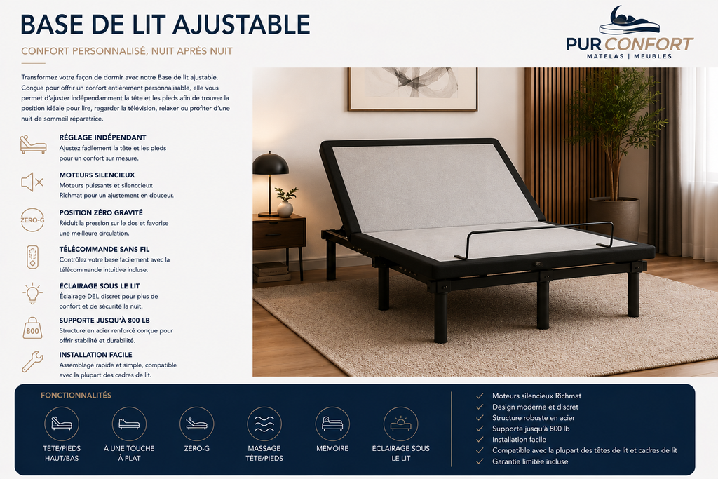 Base de lit Ajustable