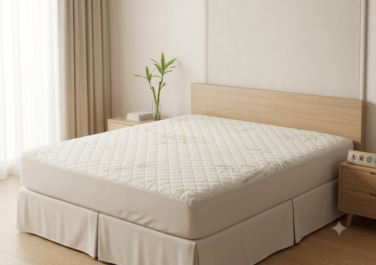 Protège-matelas en bambou imperméable