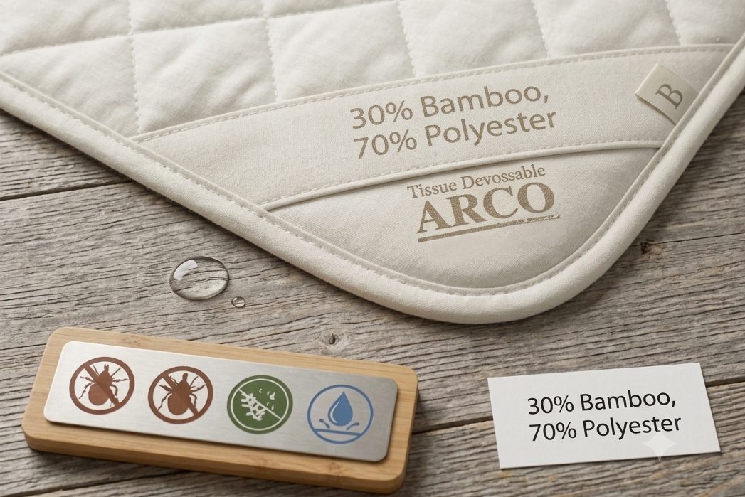 Protège-matelas en bambou imperméable